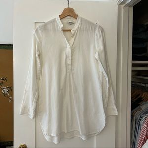 Madewell Wellspring Tunic Popover Cotton Shirt, Size XS